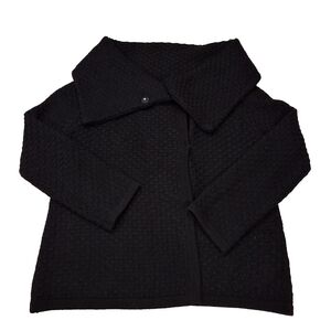 Banana Republic~Italian Yarn~Wool Cashmere Blend~Black Cardigan Sweater~Size Med
